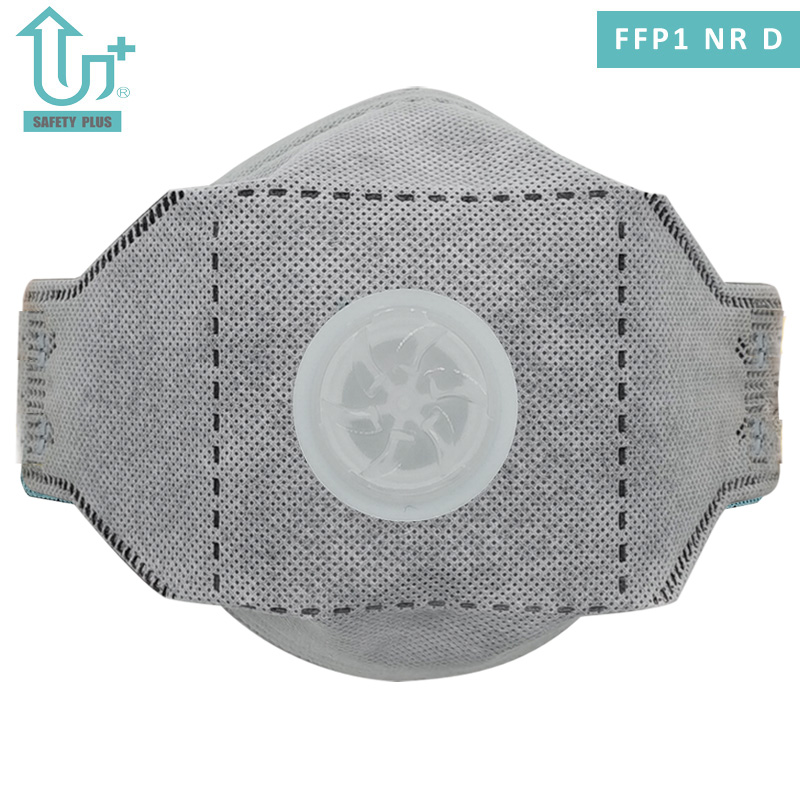 Algodón estático FFP1 Nrd grado de filtro plegable para adultos antipartículas máscara de polvo de seguridad respirador con carbón activado