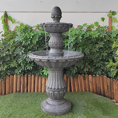 Fuente de agua barata agradable al por mayor de la grada de la resina de la decoración del hogar y del jardín 2