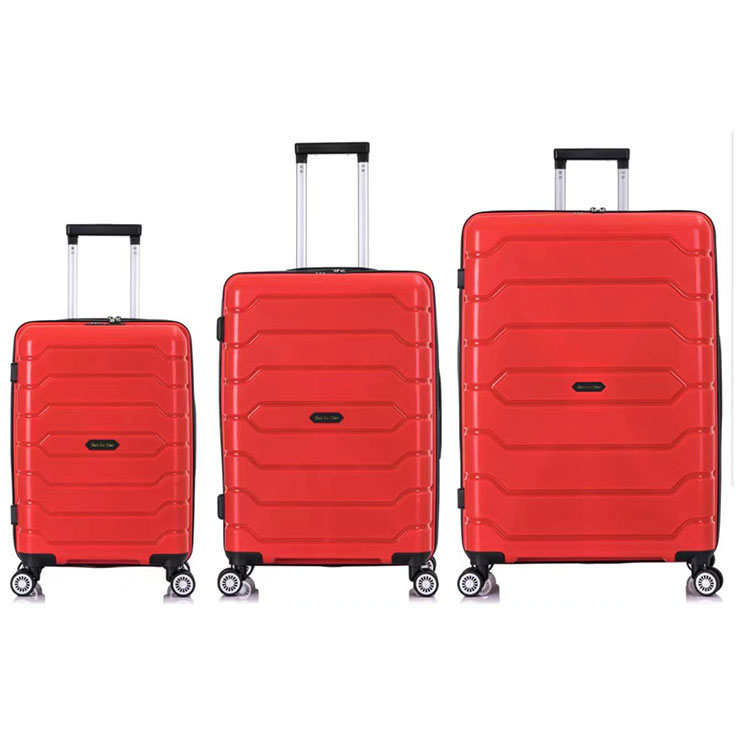 Los sistemas 3pcs de viaje del bolso del equipaje de encargo venden al por mayor el equipaje del polipropileno