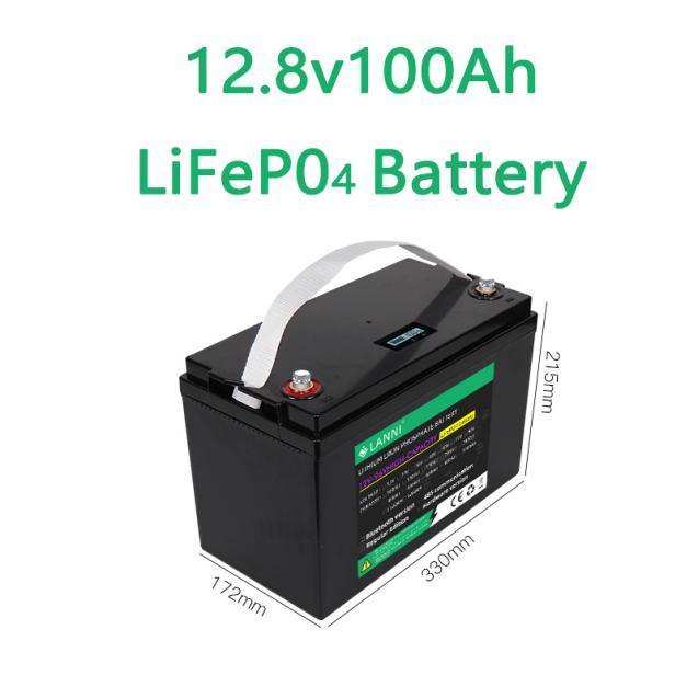 Batería LiFePO4 12.8V 100Ah 200Ah 300Ah Batería de litio solar