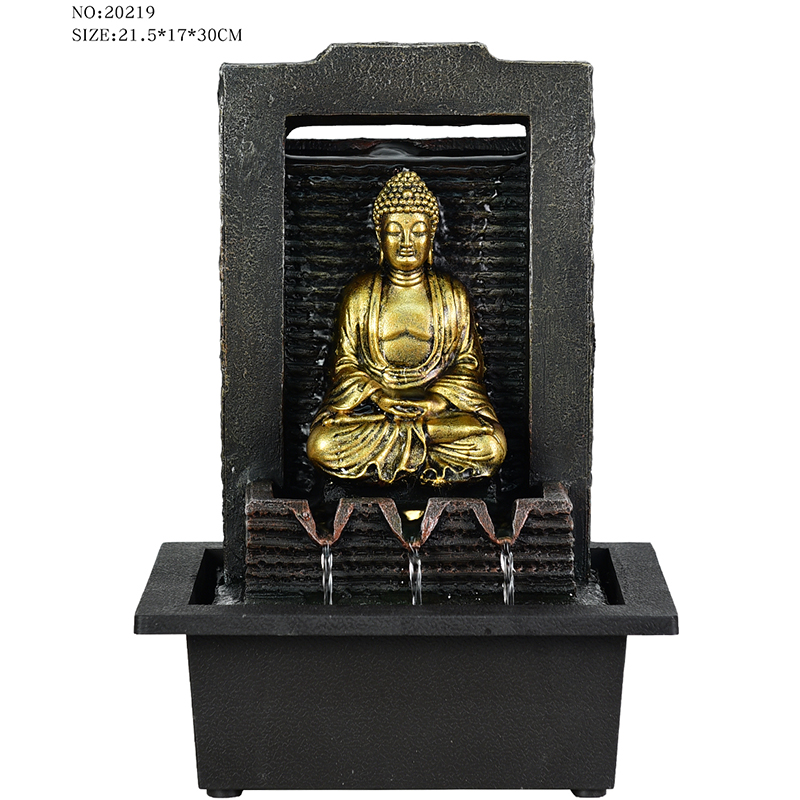 Fuente de agua religiosa tablero de Buda de la resina de varios estilos al por mayor para la decoración interior