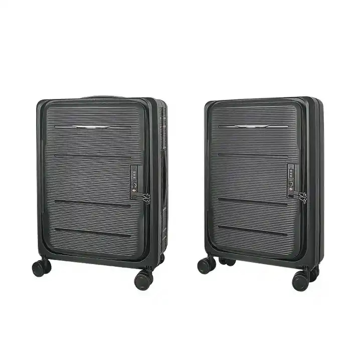 Maleta de equipaje con ruedas plegable, decorativa, con apertura frontal, extensible, para viaje