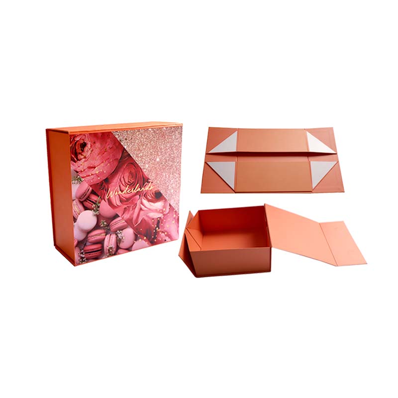 Hermoso color bonito diseño y caja plegable con cinta de buena calidad -sp-box006