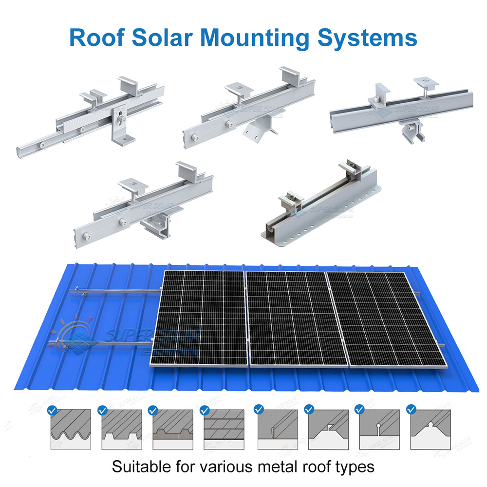 Sistemas de montaje solar de techo de metal confiable para cada proyecto
